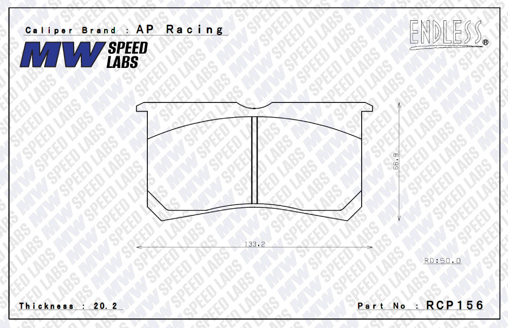 Endless [CC-RG] Brake Pad for AP Racing Caliper [CP8350]
